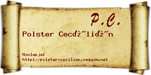 Polster Cecílián névjegykártya